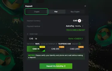 Petunjuk tentang cara melakukan deposit dan mulai bermain di platform game BC langkah 4