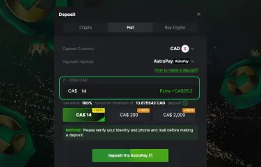 Petunjuk tentang cara melakukan deposit dan mulai bermain di platform game BC langkah 5