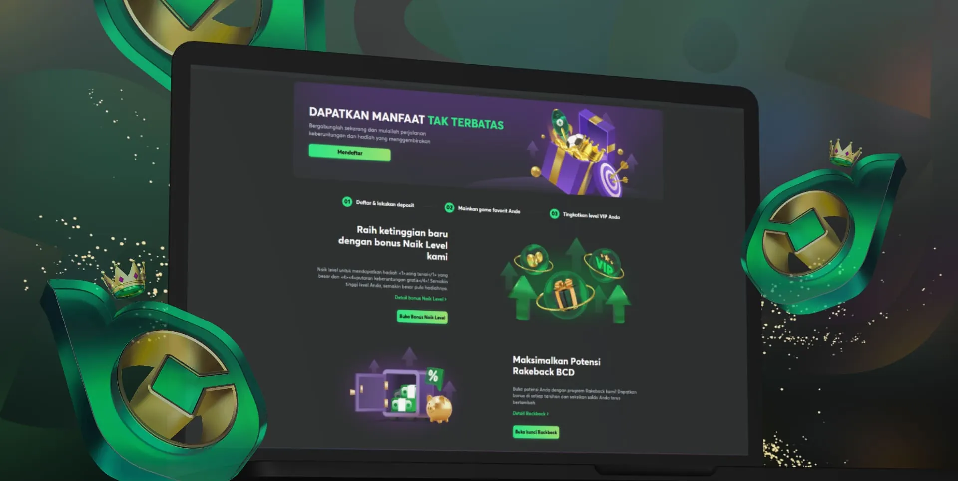 Informasi umum tentang berbagai bonus dan diskon untuk permainan paling menguntungkan di platform game BC